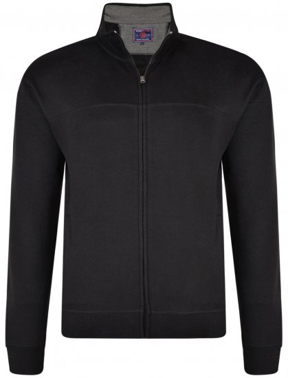 Kam Jeans 7018 Full zip Sweatshirt Black - Megztiniai ir džemperiai - Megztiniai ir Džemperiai - 2XL-14XL