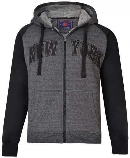 Kam Jeans 7026 New York Hoodie Black - Megztiniai ir džemperiai - Megztiniai ir Džemperiai - 2XL-14XL