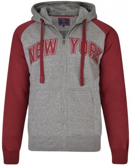 Kam Jeans 7026 New York Hoodie Cordovan - Megztiniai ir džemperiai - Megztiniai ir Džemperiai - 2XL-14XL