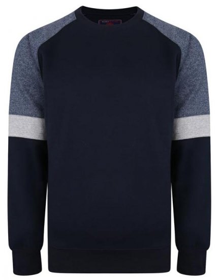 Kam Jeans 7031 Crew Neck Sweater Navy - Megztiniai ir džemperiai - Megztiniai ir Džemperiai - 2XL-14XL