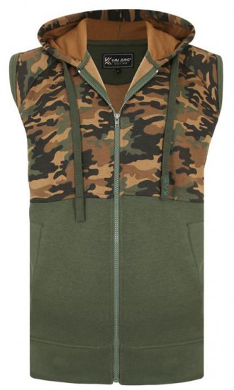 Kam Jeans 7039 Camo Panelled Vest - Megztiniai ir džemperiai - Megztiniai ir Džemperiai - 2XL-14XL