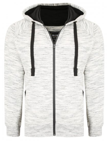 Kam Jeans 7041 Jersey Marl Hoody with Zip Pockets Grey - Megztiniai ir džemperiai - Megztiniai ir Džemperiai - 2XL-14XL