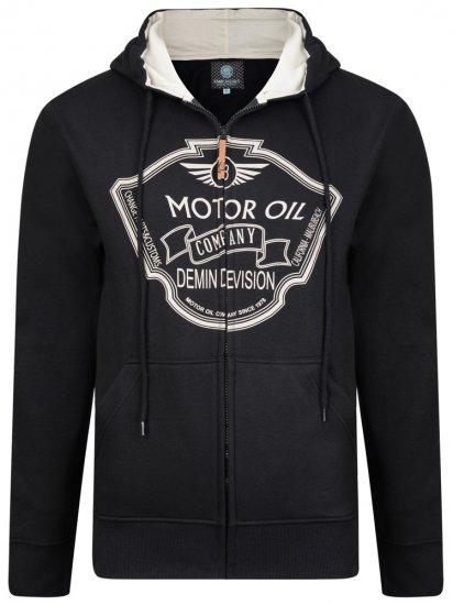 Kam Jeans 705 Motor Oil Hoodie Black - Megztiniai ir džemperiai - Megztiniai ir Džemperiai - 2XL-14XL