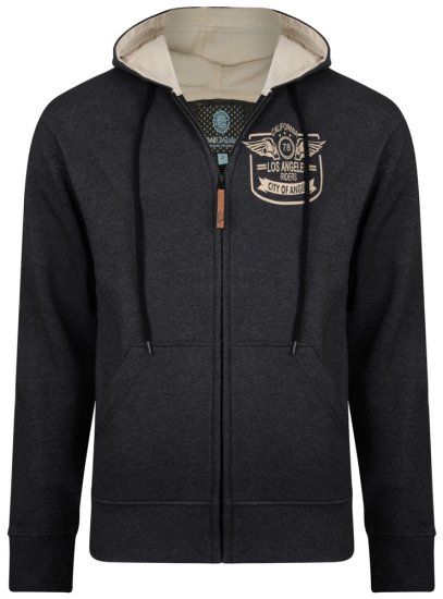 Kam Jeans 706 L.A. Riders Hoodie Charcoal - Megztiniai ir Džemperiai - Megztiniai ir Džemperiai - 2XL-8XL