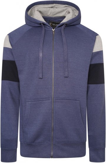 Kam Jeans 7069 Cut & Saw Zip Thru Hoody Royal Blue - Megztiniai ir džemperiai - Megztiniai ir Džemperiai - 2XL-14XL