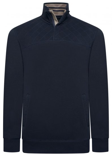 Kam Jeans 7092 Džemperis su trumpu užtrauktuku Tamsiai mėlyna - Megztiniai ir džemperiai - Megztiniai ir Džemperiai - 2XL-14XL