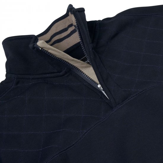 Kam Jeans 7092 Džemperis su trumpu užtrauktuku Tamsiai mėlyna - Megztiniai ir džemperiai - Megztiniai ir Džemperiai - 2XL-14XL