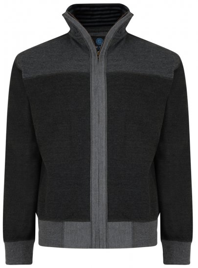 Kam Jeans 715 Full Zip Sweater Charcoal - Megztiniai ir Džemperiai - Megztiniai ir Džemperiai - 2XL-8XL