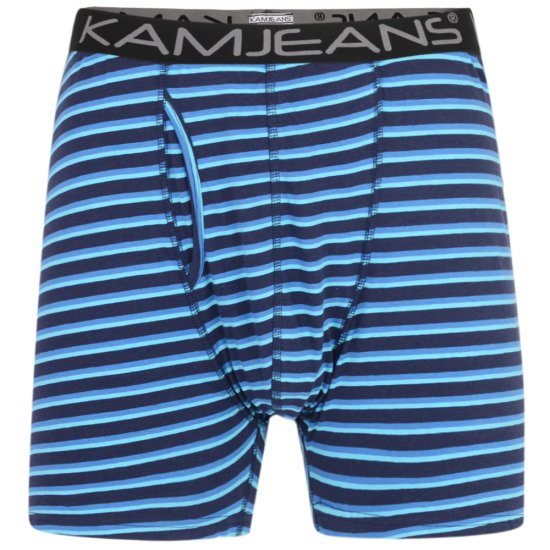 Kam Jeans Dryžuoti Boxer Šortai 2-komplektai - Apatinis trikotažas ir plaukimo apranga - Apatinis trikotažas - 2XL-8XL