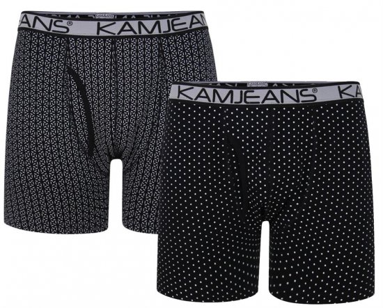 Kam Jeans 810 Jersey Printed Boxers Twin Pack - Apatinis trikotažas ir plaukimo apranga - Apatinis trikotažas - 2XL-8XL