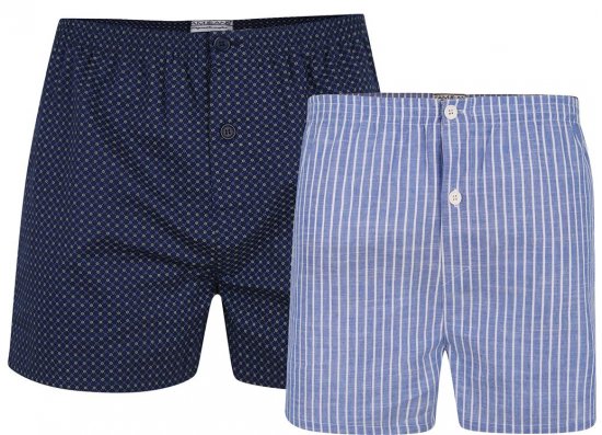 Kam Jeans 812 Twin Pack Woven Boxers - Apatinis trikotažas ir plaukimo apranga - Apatinis trikotažas - 2XL-8XL