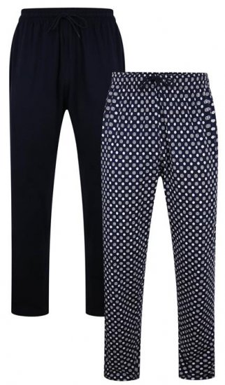 Kam Jeans 877 Lounge Pants Navy Twin Pack - Apatinis trikotažas ir plaukimo apranga - Apatinis trikotažas - 2XL-8XL