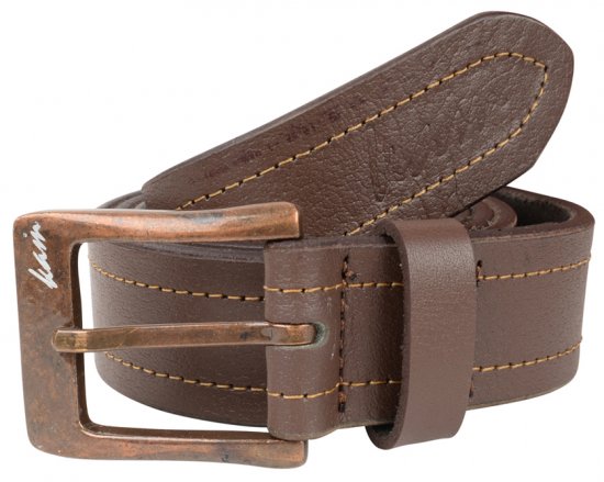 Kam Jeans 920 Leather Belt Brown, 4cm - Diržai - Didelių dydžių diržai - W40-W70/2XL-8XL