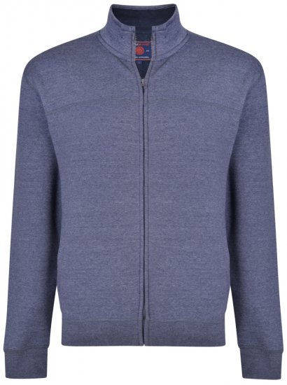 Kam Jeans 7018 Full zip Sweatshirt Insignia Blue - Megztiniai ir džemperiai - Megztiniai ir Džemperiai - 2XL-14XL