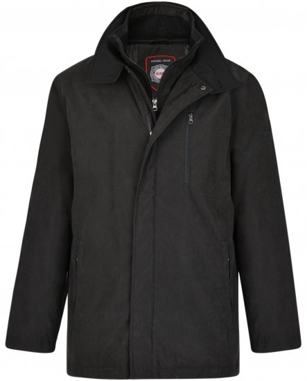 Kam Jeans KV111 Smart Casual Jacket Black - Didelės vyriškos striukės - Didelės vyriškos striukės