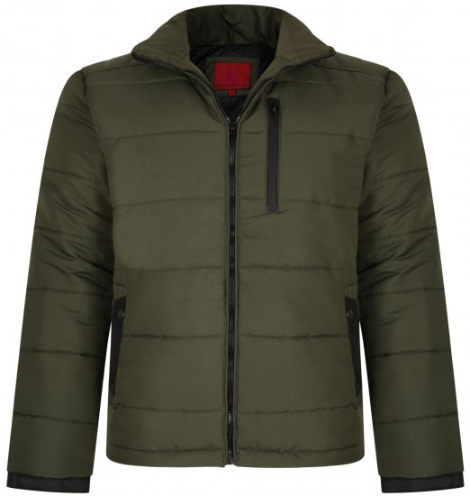 Kam Jeans KV114 Puffer Jacket Khaki - Didelės vyriškos striukės - Didelės vyriškos striukės