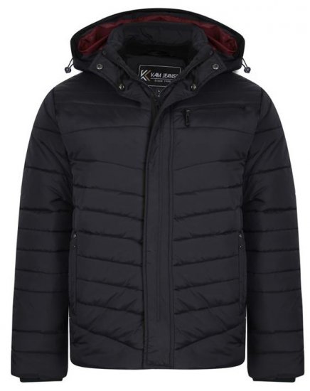 Kam Jeans KV118 Lightweight Quilted Jacket Black - Didelės vyriškos striukės - Didelės vyriškos striukės