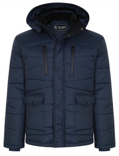 Kam Jeans KV119 Premium Lightweight Qulited Jacket Indigo - Didelės vyriškos striukės - Didelės vyriškos striukės