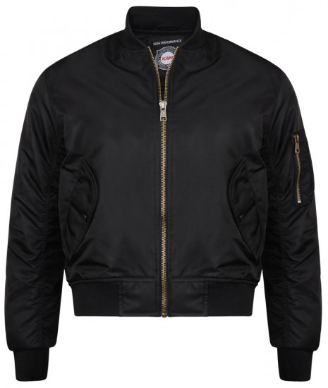 Kam Jeans KV75 Bomber Jacket Black - Didelės vyriškos striukės - Didelės vyriškos striukės