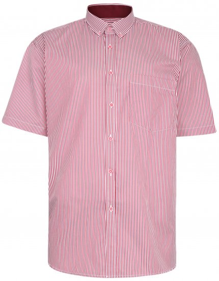 Kam Jeans 643 Premium Short Sleeve Shirt Burgundy - Marškiniai - Marškiniai - 2XL-8XL