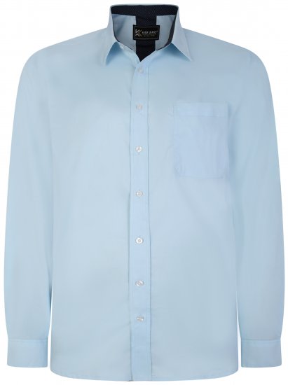 Kam Jeans P684 Premium Stretch Shirt Blue - Marškiniai - Marškiniai - 2XL-8XL