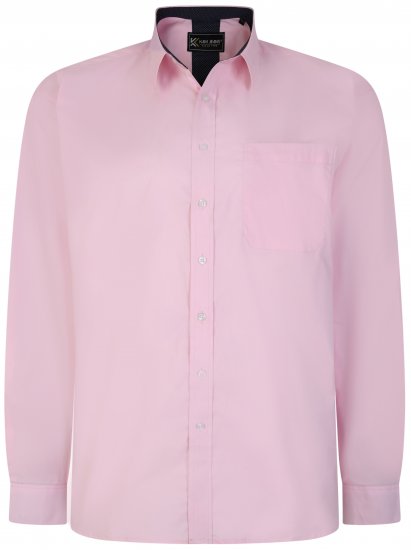 Kam Jeans P684 Premium Stretch Shirt Pink - Marškiniai - Marškiniai - 2XL-8XL