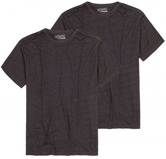 Adamo Kilian Regular fit 2-pack T-shirt Charcoal - Marškinėliai - Marškinėliai - 2XL-14XL