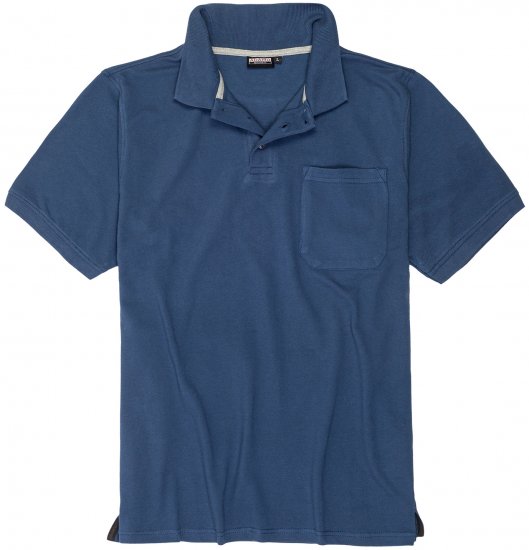 Adamo Klaas Regular fit Polo Shirt with Pocket Denim Blue - Polo marškinėliai - Polo marškinėliai - 2XL-8XL