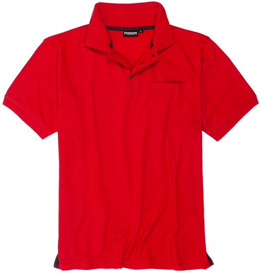 Adamo Klaas Regular fit Polo Shirt with Pocket Red - Polo marškinėliai - Polo marškinėliai - 2XL-8XL