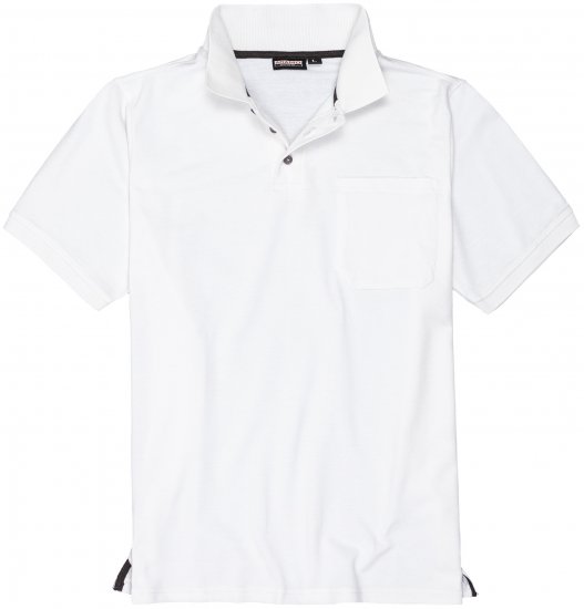 Adamo Klaas Regular fit Polo Shirt with Pocket White - Polo marškinėliai - Polo marškinėliai - 2XL-8XL