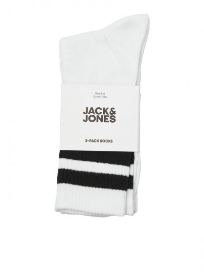 Jack & Jones Travis Teniso kojinės Balta 3-pack - Apatinis trikotažas ir plaukimo apranga - Apatinis trikotažas - 2XL-8XL