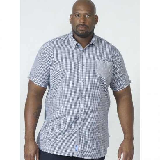 D555 Hank Gingham Short Sleeve Shirt - Marškiniai - Marškiniai - 2XL-8XL