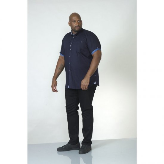 D555 Tim Short Sleeve Shirt Navy - Marškiniai - Marškiniai - 2XL-8XL
