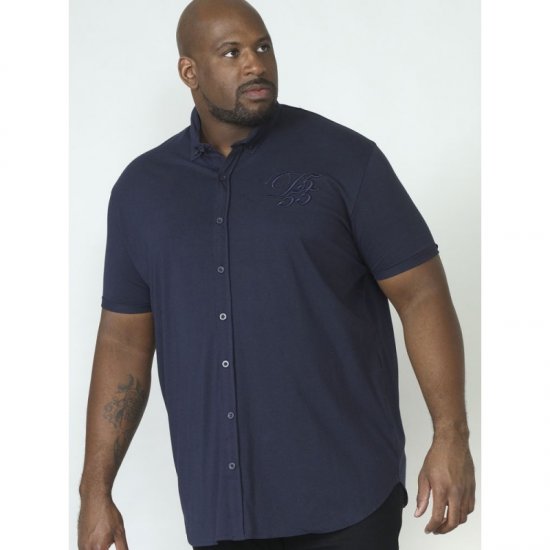 D555 Beaver Couture Jersey Shirt Navy - Marškiniai - Marškiniai - 2XL-8XL