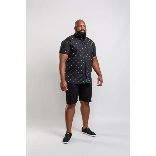 D555 Marley Shirt Black - Marškiniai - Marškiniai - 2XL-8XL