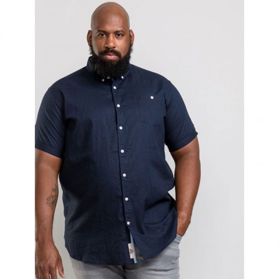 D555 Brixton Shirt Navy - Marškiniai - Marškiniai - 2XL-8XL