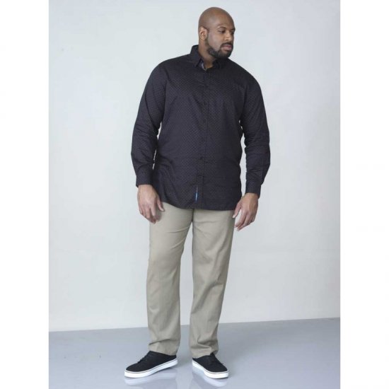 D555 Jahine Long Sleeve Printed Shirt Black - Marškiniai - Marškiniai - 2XL-8XL