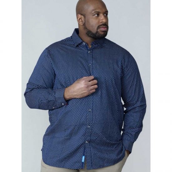 D555 Lavar Long Sleeve Diamond Printed Shirt - Marškiniai - Marškiniai - 2XL-8XL