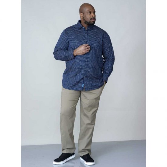 D555 Lavar Long Sleeve Diamond Printed Shirt - Marškiniai - Marškiniai - 2XL-8XL