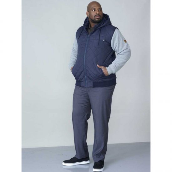 D555 Willie Hooded Quilted Jacket with Fleece sleeves - Didelės vyriškos striukės - Didelės vyriškos striukės