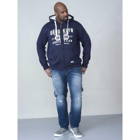 D555 Thurston Full Zip Hoodie Navy - Megztiniai ir džemperiai - Megztiniai ir Džemperiai - 2XL-14XL