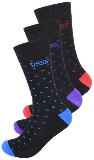 D555 Bolt Cotton Rich Luxury Socks 3-Pack - Apatinis trikotažas ir plaukimo apranga - Apatinis trikotažas - 2XL-8XL