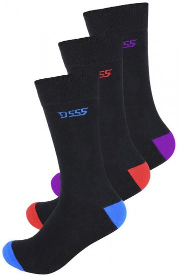 D555 Phoenix Cotton Rich Luxury Socks 3-Pack - Apatinis trikotažas ir plaukimo apranga - Apatinis trikotažas - 2XL-8XL