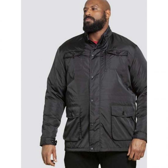 D555 Brentford Jacket Black - Didelės vyriškos striukės - Didelės vyriškos striukės