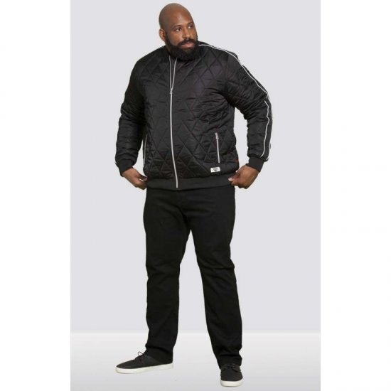 D555 Skipton Quilted Bomber Jacket Black - Didelės vyriškos striukės - Didelės vyriškos striukės