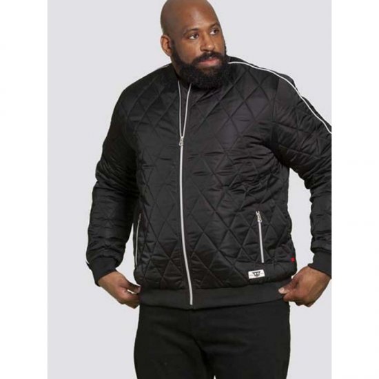 D555 Skipton Quilted Bomber Jacket Black - Didelės vyriškos striukės - Didelės vyriškos striukės