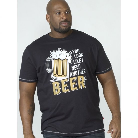 D555 Murray T-shirt Black - Marškinėliai - Marškinėliai - 2XL-14XL