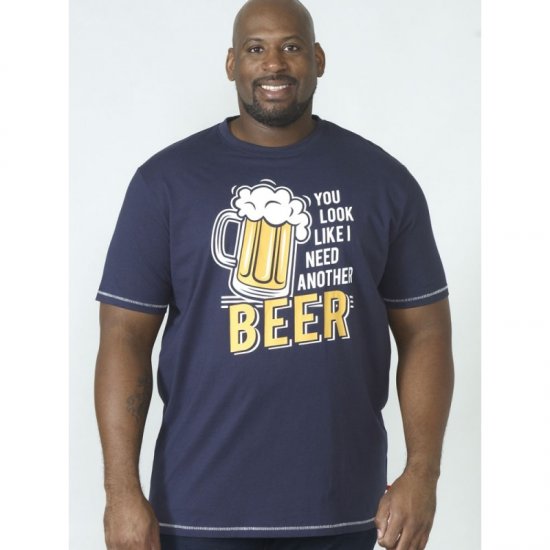 D555 Murray T-shirt Navy - Marškinėliai - Marškinėliai - 2XL-14XL