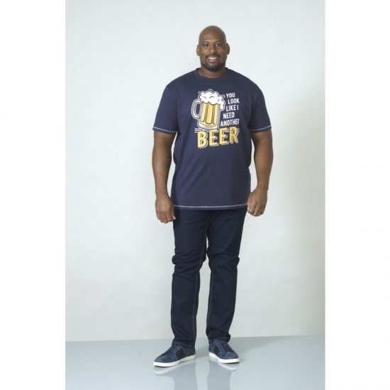 D555 Murray T-shirt Navy - Marškinėliai - Marškinėliai - 2XL-14XL