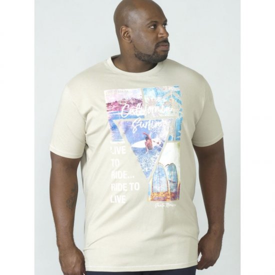 D555 Gordon T-shirt Pale Khaki - Marškinėliai - Marškinėliai - 2XL-14XL